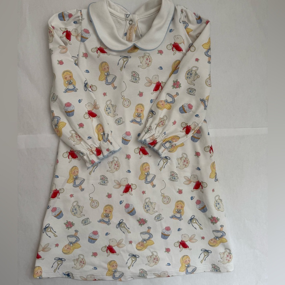 Baby Club Chic Alice in Wonderland Print Pima Cotton Dress